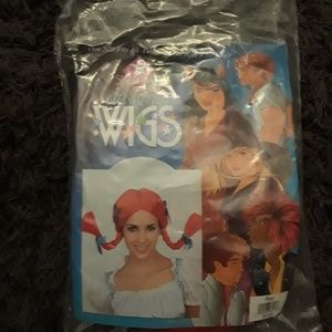 Red wig in braids NWT